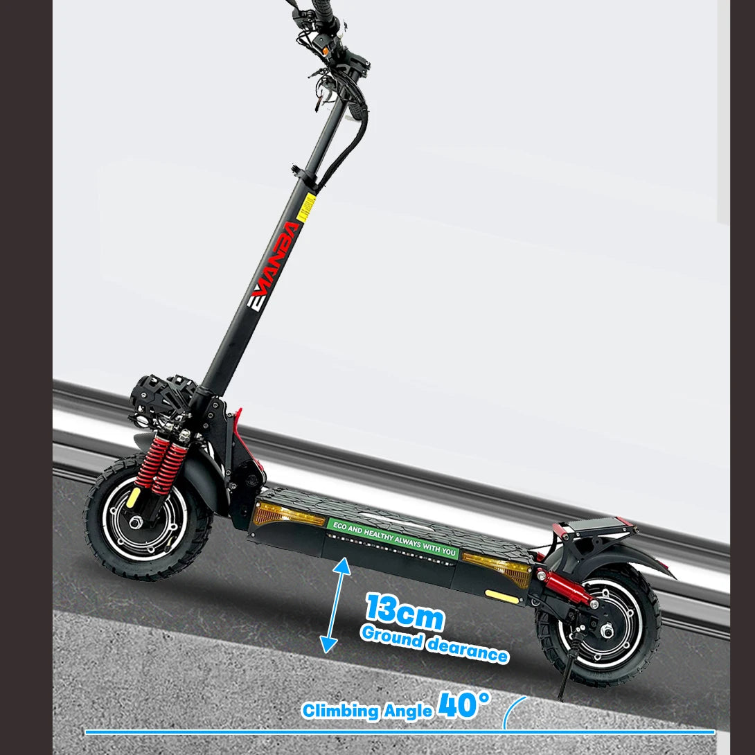 EMANBA X4 EU USA In Stock 2*800W Powerful Dual Motors Electric Kick Scooter 10Inch Off Road Tire E Scooter 50-60km