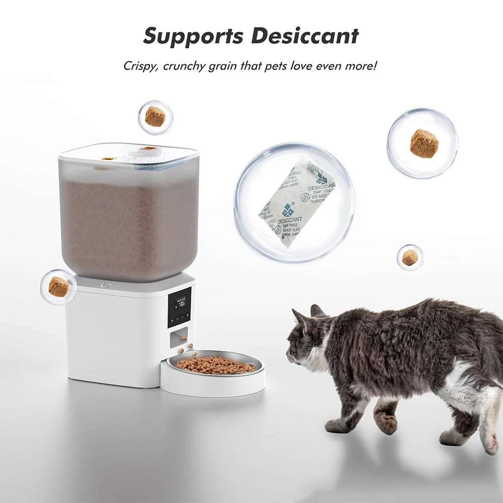 270.51oz Automatic Dog Feeder with Key Control Furpipi User-Friendly Time Setting Food Feeder Dispenser for Dog and Cat