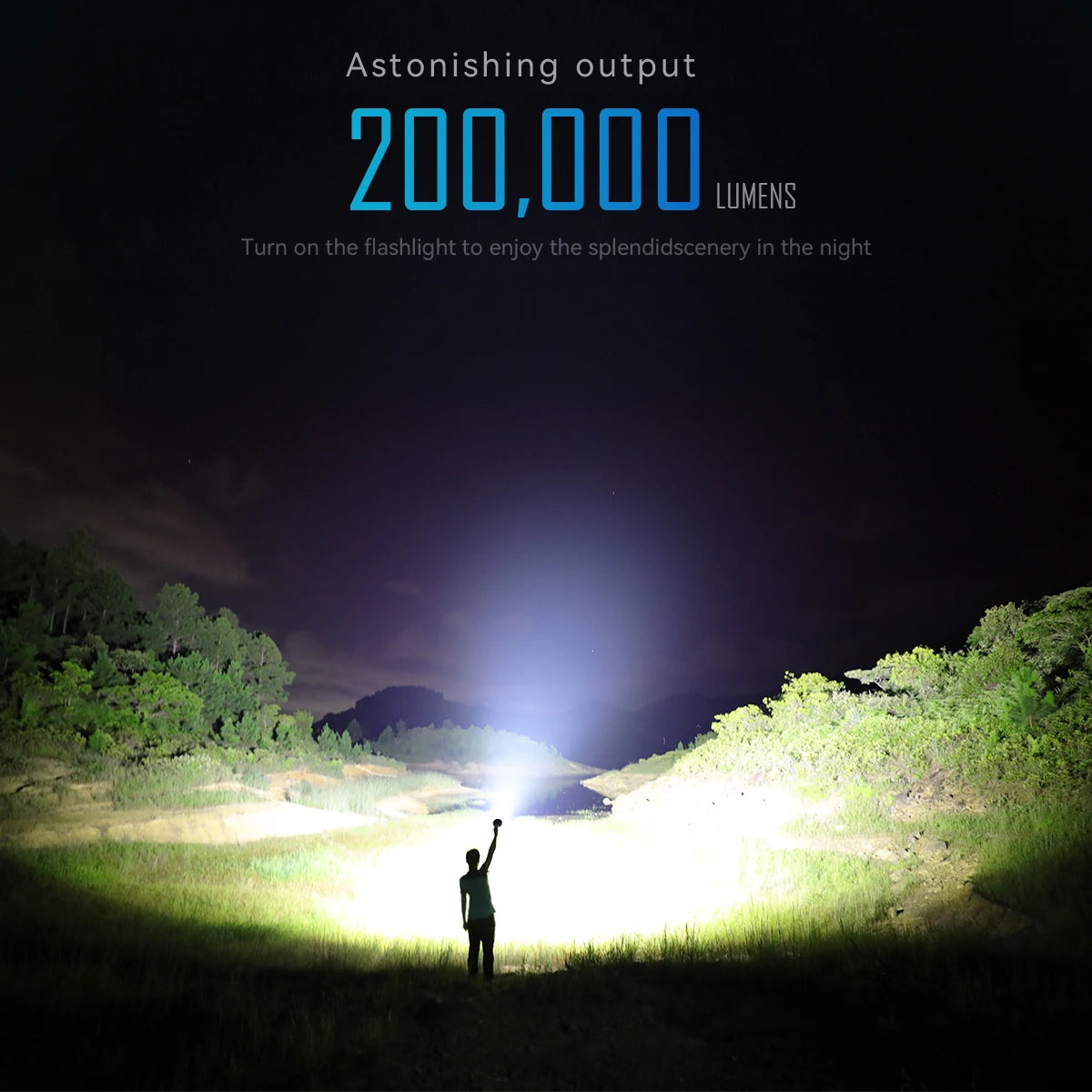 Imalent MS32 200000 Lumen High Power LED Flashlight with 32 Cree XH70 II High Brightness 100W Type-C Professional Searchlight
