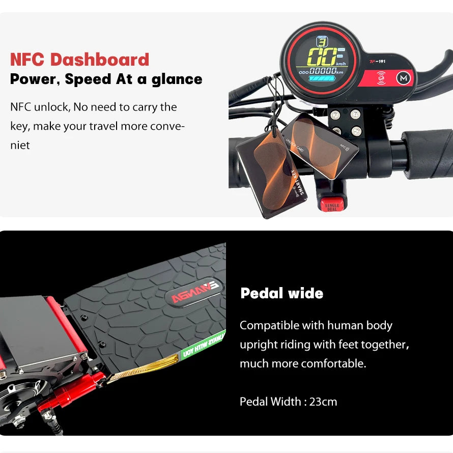EMANBA X4 EU USA In Stock 2*800W Powerful Dual Motors Electric Kick Scooter 10Inch Off Road Tire E Scooter 50-60km