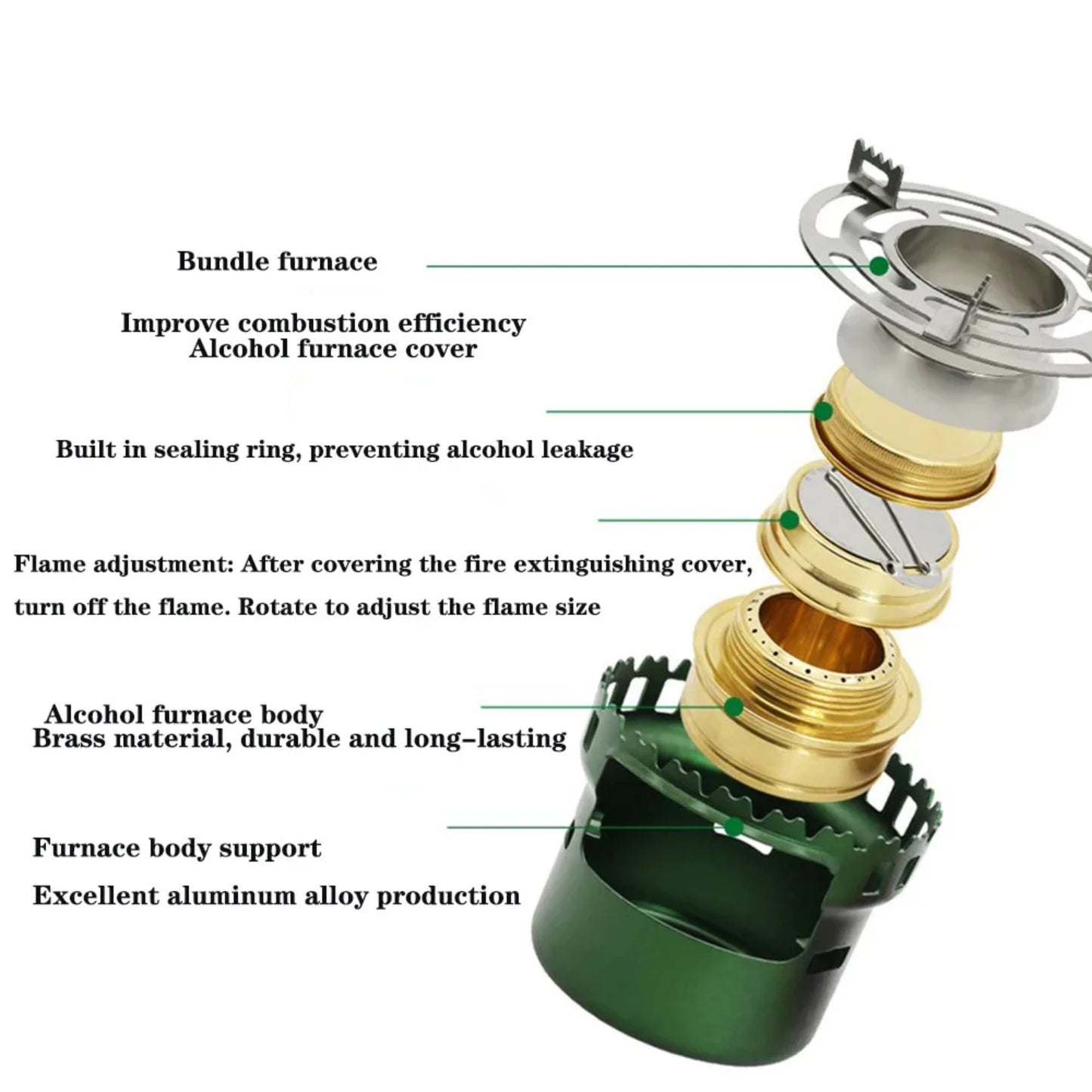 Camping Gear and Accessories Alcohol Stove Portable Mini BBQ