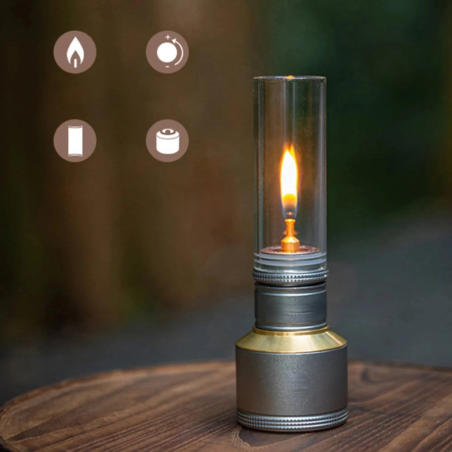 Candlelight Kit Portable Lamp Windproof Outdoor Lantern Set