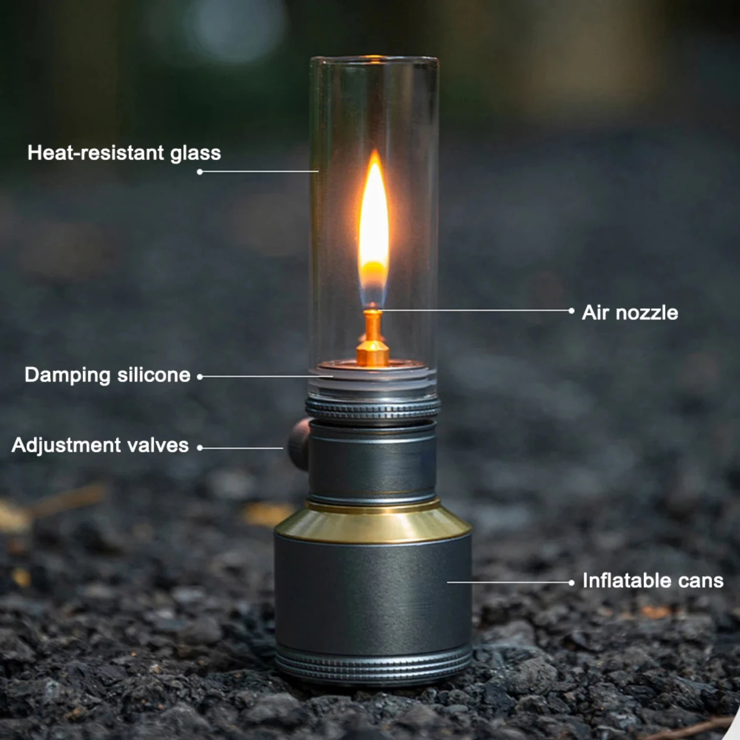 Candlelight Kit Portable Lamp Windproof Outdoor Lantern Set