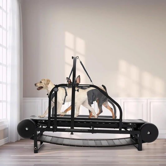 Dog Treadmill for Medium and Large Dogs Adjustable Ramp Canine Running Slatmill with Pedometer for Exercise and Health