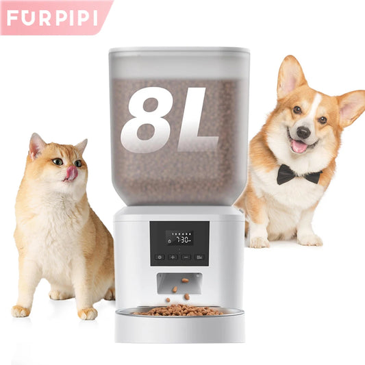 270.51oz Automatic Dog Feeder with Key Control Furpipi User-Friendly Time Setting Food Feeder Dispenser for Dog and Cat