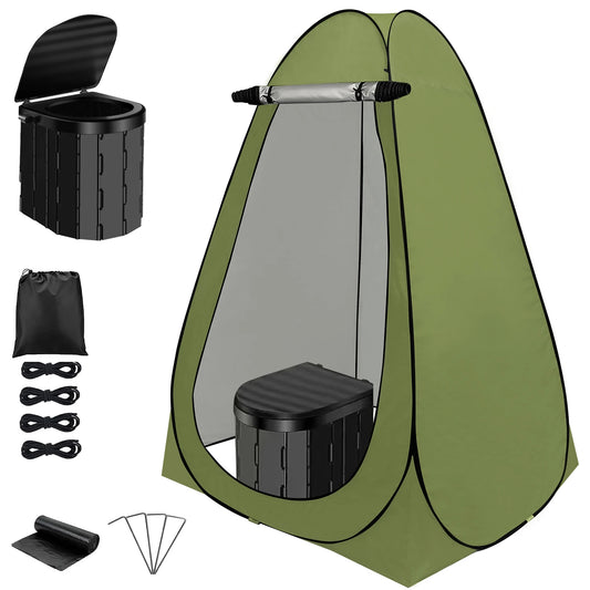 Camping Toilet with 1.5m Pop Up Privacy Tent For Adults